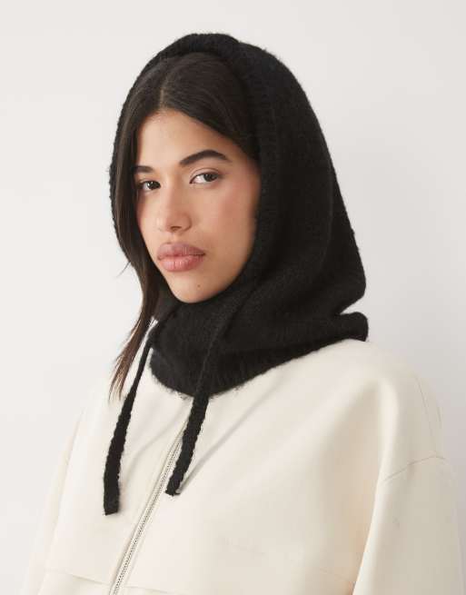 Gina Tricot gebreide bivakmuts in zwart, 2 van 3