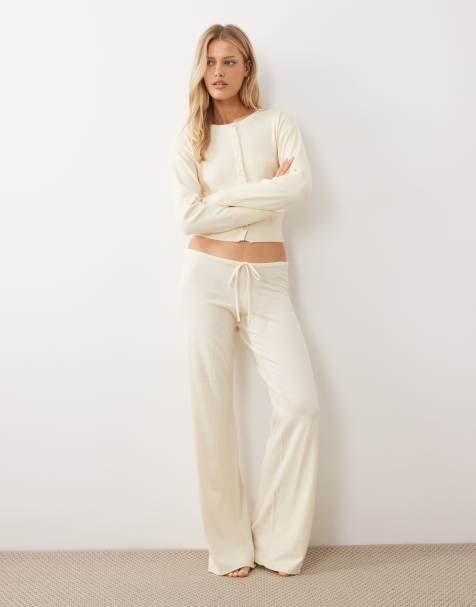 Gina Tricot - Gebreide co-ord set in lichtgeel - view 1