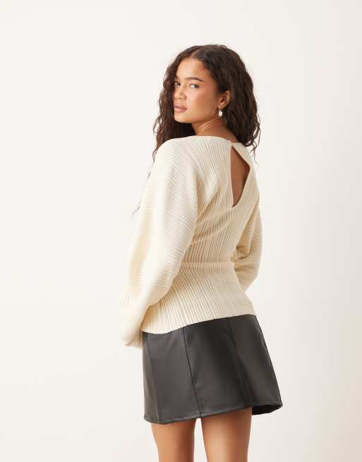 Gina Tricot - Gebreide gemodelleerde top in crème, 3 van 4