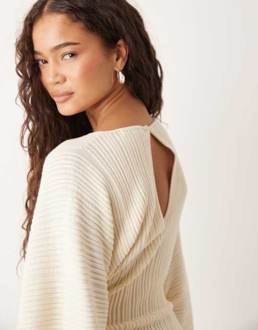 Gina Tricot - Gebreide gemodelleerde top in crème, 4 van 4