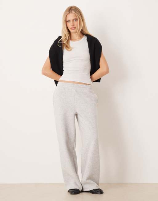 Gina Tricot – Geripptes Slim-Fit-Tanktop in Hellgrau meliert, 2 von 4