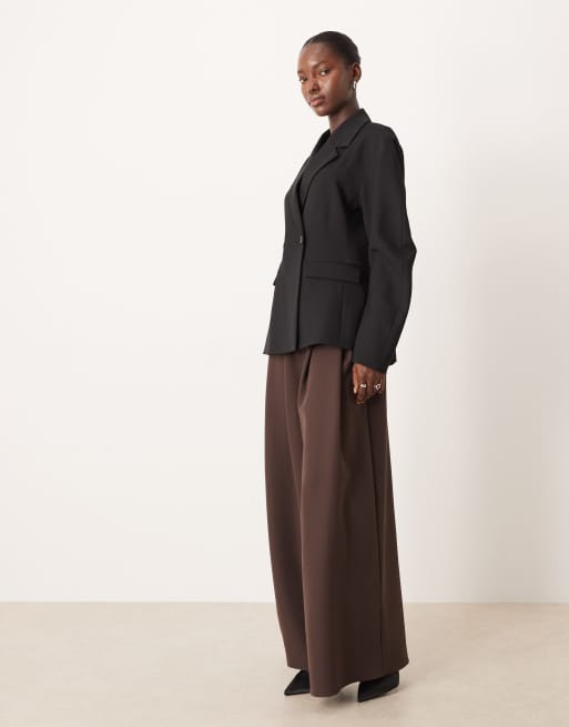 Gina Tricot - Gevormde blazer in zwart, 3 van 4