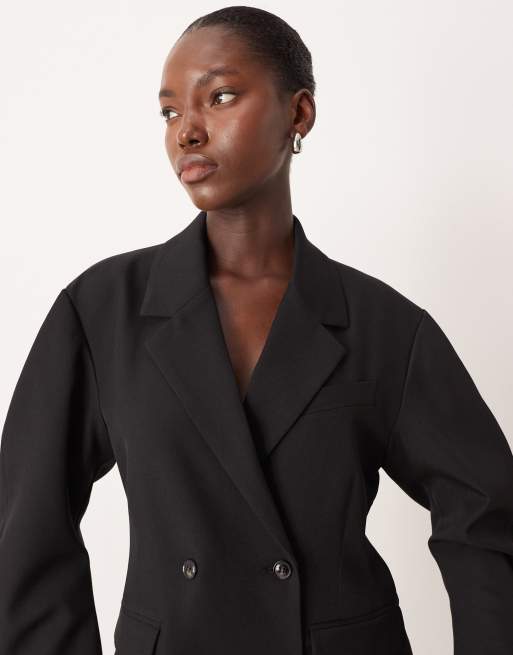 Gina Tricot - Gevormde blazer in zwart, 4 van 4
