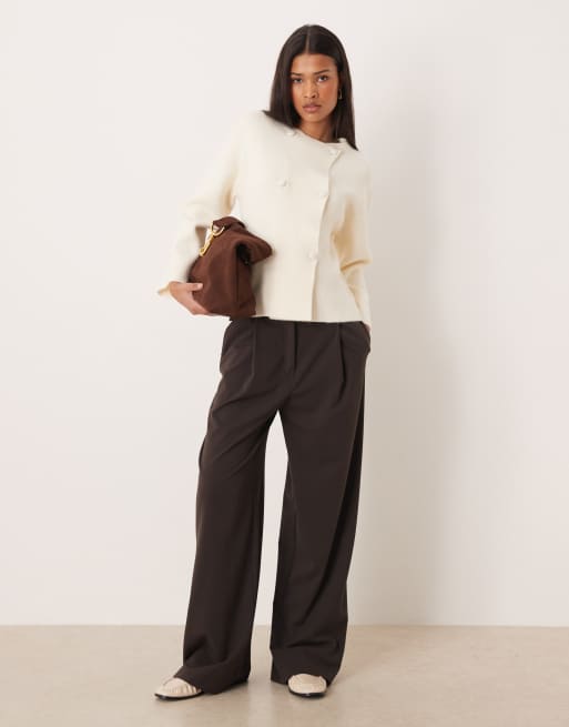 Gina Tricot - Gilet boutonné en maille - Crème, 2 de 4
