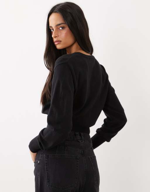 Gina Tricot gilet cintré à la taille ajusté noir, 3 de 4