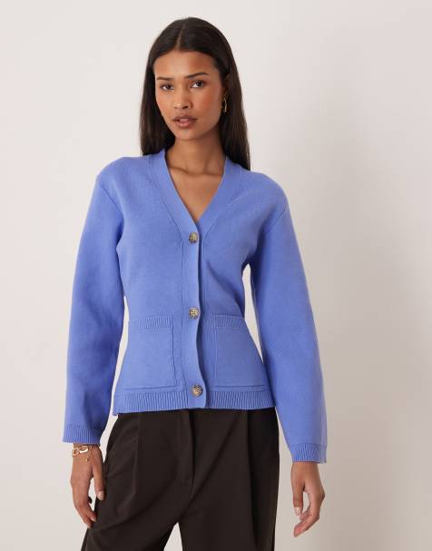 Gina Tricot - Gilet en maille de coton - Bleu - view 1