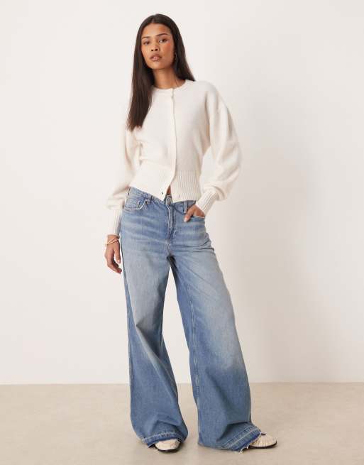 Gina Tricot – Gräddvit, stickad och kort kofta i alpacka och ull, 2 av 4