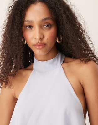 GINA TRICOT HALTERNECK FRILL TIERED MINI DRESS 