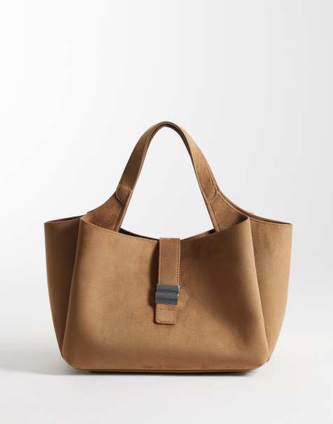Gina Tricot – Handtasche in Hellbraun mit Gürtelriemen - view 1