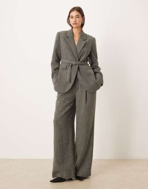 Gina Tricot herringbone set in gray - view 1
