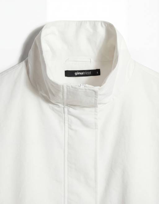 Gina Tricot high neck sporty short jacket in white, 7 of 11