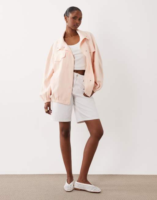 Gina Tricot – Hochgeschlossene Cargojacke in Pfirsich, 2 von 4