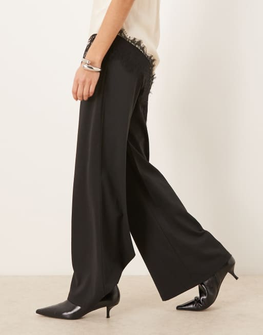 Gina Tricot – Hose in Schwarz mit niedrigem Bund, 2 von 5