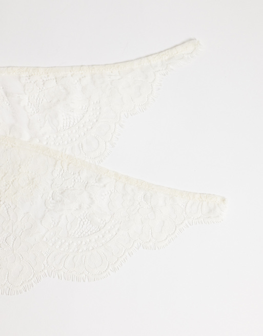 Gina Tricot – Hüfttuch aus Spitze in Wollweiß , 3 von 3