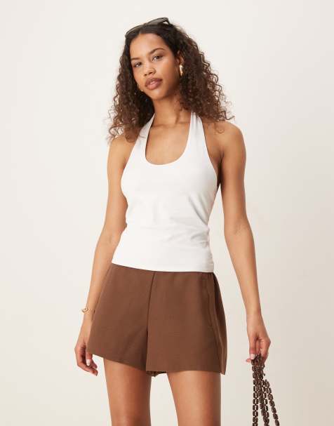 Gina Tricot - Hvid top med halterneck - view 1