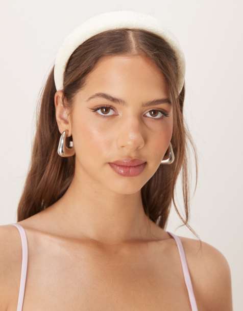 Gina Tricot - Jacquard haarband in gebroken wit - view 1