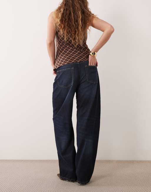 Gina Tricot jean barrel taille mi-haute bleu rinse, 3 de 5