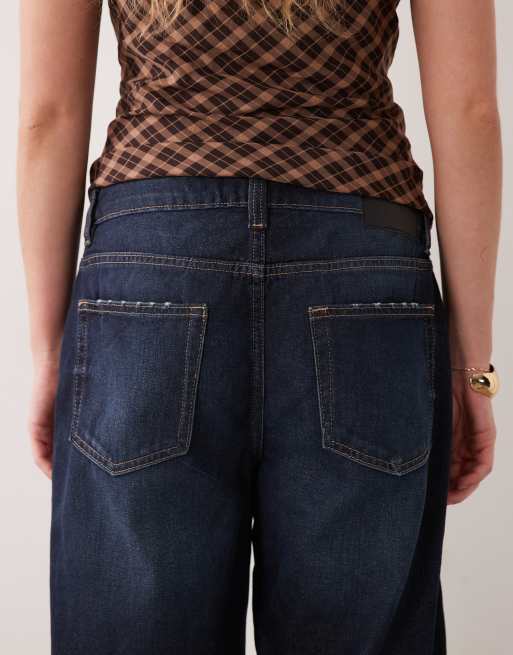 Gina Tricot jean barrel taille mi-haute bleu rinse, 5 de 5