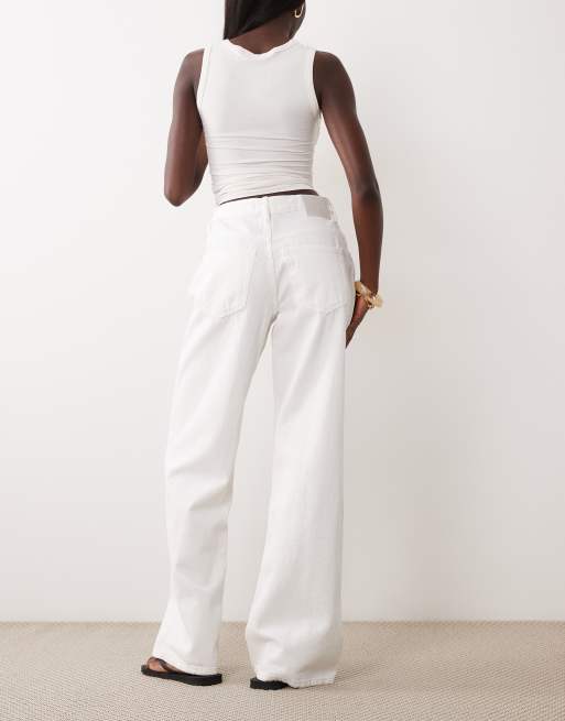 Gina Tricot - Jean boyfriend coupe décontractée - Blanc cassé, 2 de 5