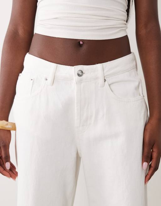 Gina Tricot - Jean boyfriend coupe décontractée - Blanc cassé, 5 de 5