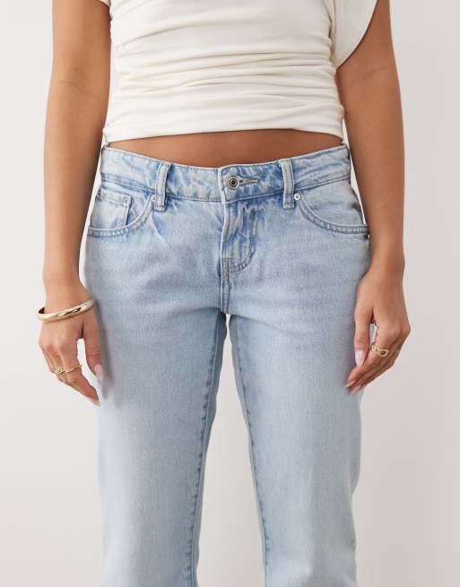 Gina Tricot - Jean évasé déchiré à taille basse - Bleu clair délavé, 5 de 5