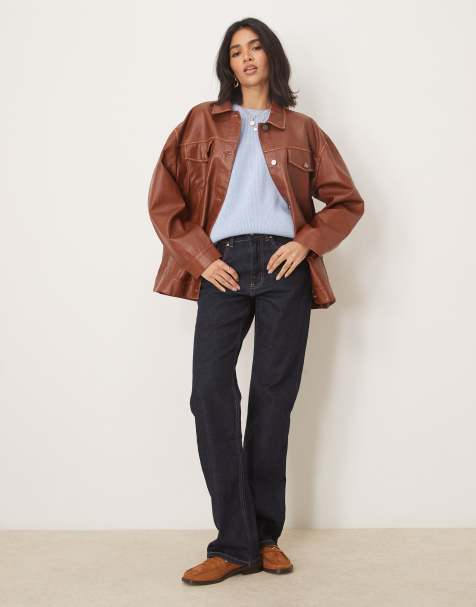 Gina Tricot - Jeans dritti comodi a vita medio alta indaco lavaggio rise in coordinato - view 1
