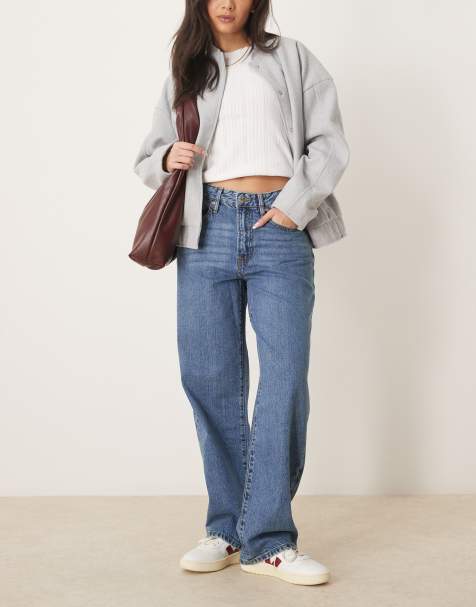Gina Tricot - Jeans extra ampi a vita bassa blu lavaggio medio - view 1