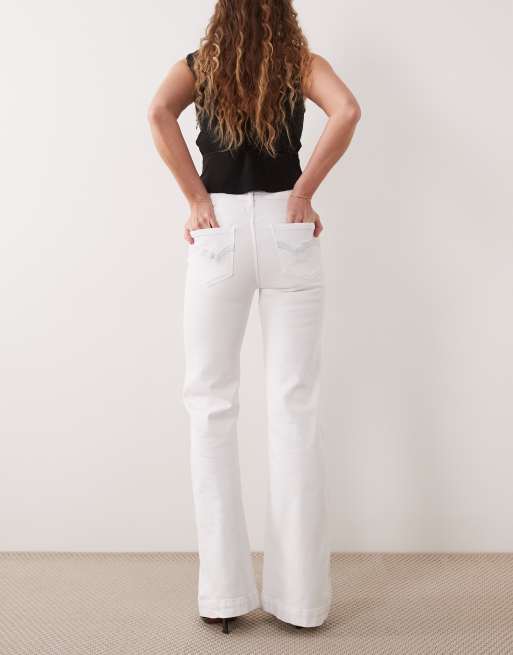 Gina Tricot jeans med shapingeffekt i offwhite, 3 av 5