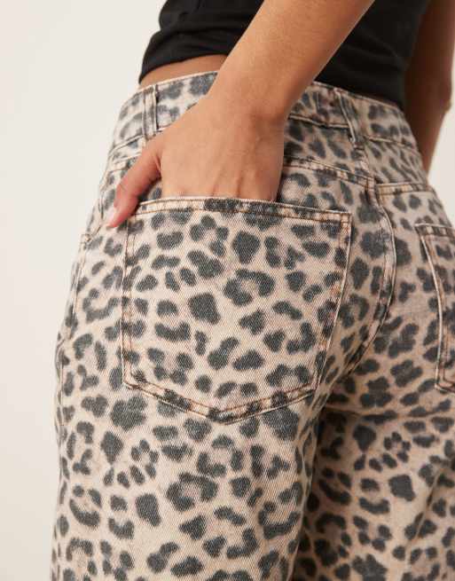Gina Tricot – Jeansowe jortsy w panterkę, 4 z 5