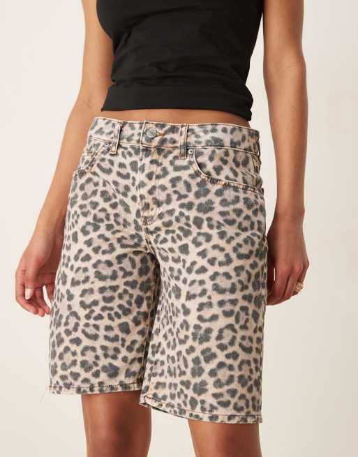 Gina Tricot – Jeansowe jortsy w panterkę, 5 z 5