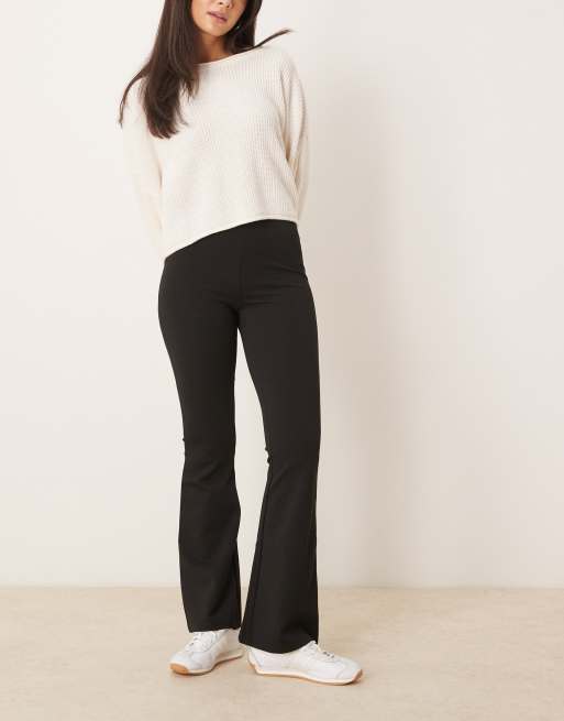 Gina Tricot jersey flare pants in black