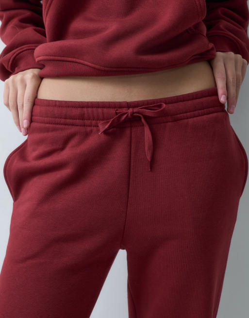 Gina Tricot - Joggers dritti ampi bordeaux in coordinato, 3 di 5