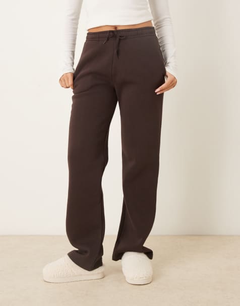 Gina Tricot - Joggers dritti ampi marrone scuro - view 1