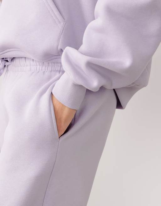 Gina Tricot - Joggers dritti ampi viola lavanda in coordinato, 5 di 5