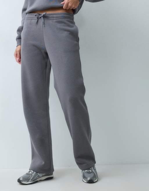 Gina Tricot joggers med ledig passform och raka ben i mörkgrå, 3 av 5