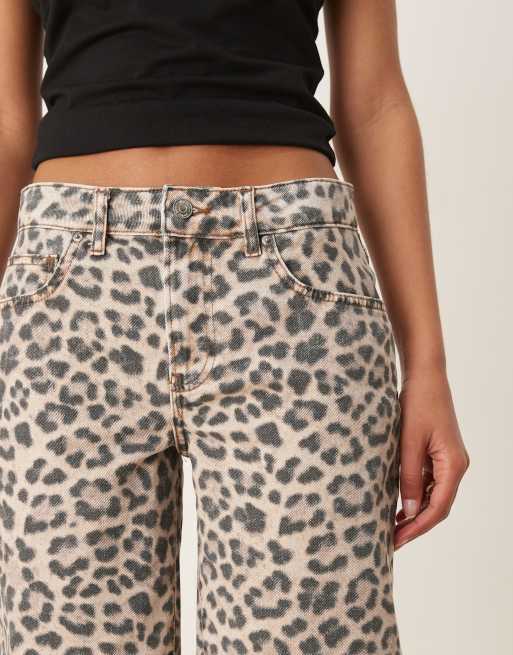 Gina Tricot - Jorts in denim con stampa leopardata, 2 di 5