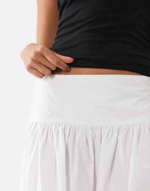Gina Tricot - Jupe longue d'ensemble en pur coton à broderies - Blanc, 3 de 5