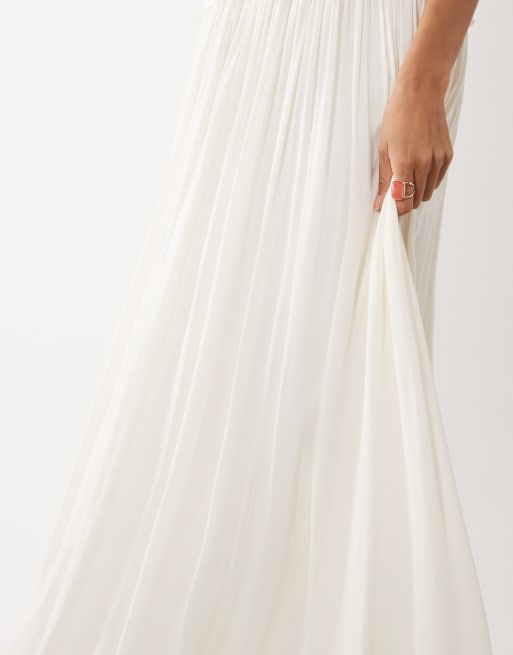 Gina Tricot - Jupe longue d'ensemble large transparente - Blanc, 4 de 5