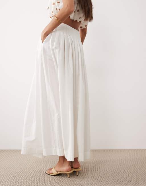 Gina Tricot - Jupe plissée habillée mi-longue - Blanc cassé, 4 de 5