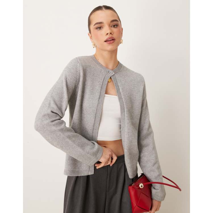 One button knit cardigan