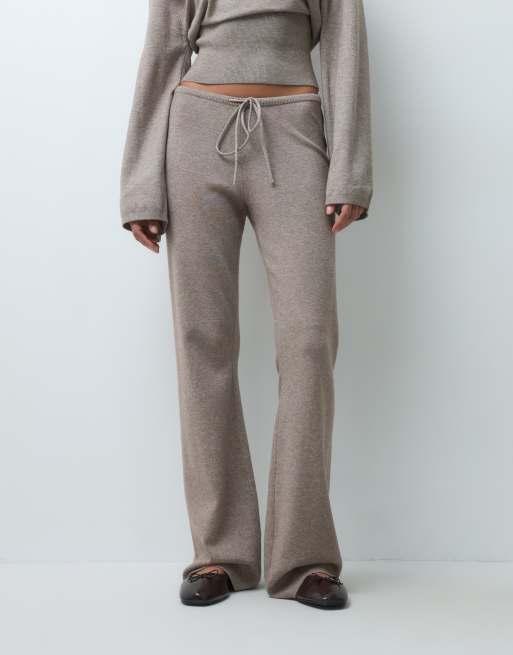Gina Tricot Kombiteil-Strickhose in braun meliert, 2 von 5
