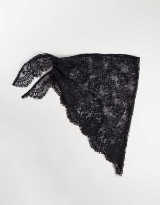 Gina Tricot Lace Hip Scarf In Black