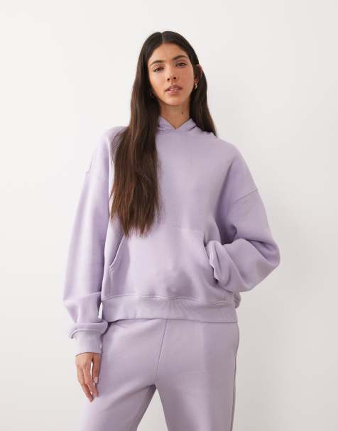 Gina Tricot – Lawendowofioletowa bluza z kapturem o luźnym kroju, część zestawu - view 1