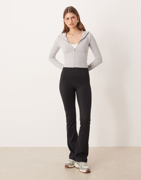 Gina - Tricot - Leggings morbidi neri a zampa - view 1