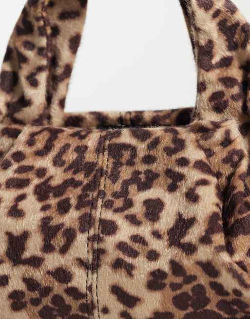 Gina Tricot lille taske i leopardprint i imiteret pels, 3 af 4