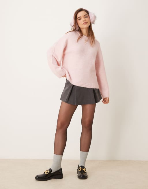 Gina Tricot – Ljusrosa tröja i mjuk stickad design