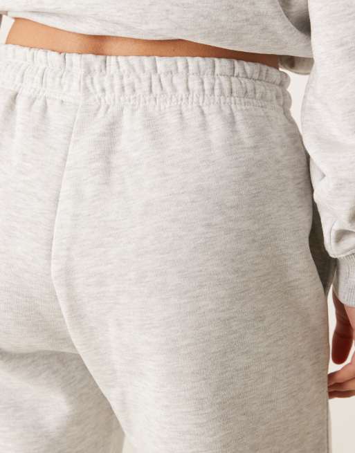 Gina Tricot – Locker geschnittene Jogginghose in Hellgrau meliert mit geradem Bein, 3 von 5