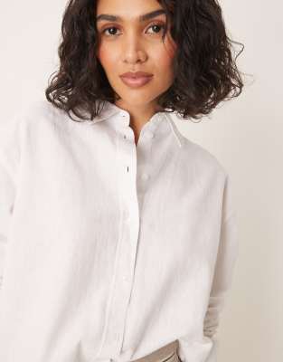GINA TRICOT LONG SLEEVE LINEN SHIRT 
