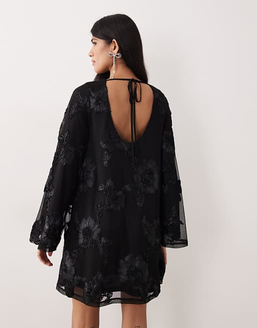 black flowy mini dress Boat Neck & Reviews - Black - Dresses Layer on a boho cardigan and stack your favorite bohemian jewelry for an effortlessly chic boho outfit that transitions from day to night Blissful Mini Dress Black |