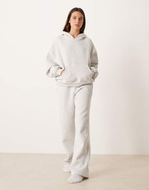 Gina Tricot loose fit set in light grey melange